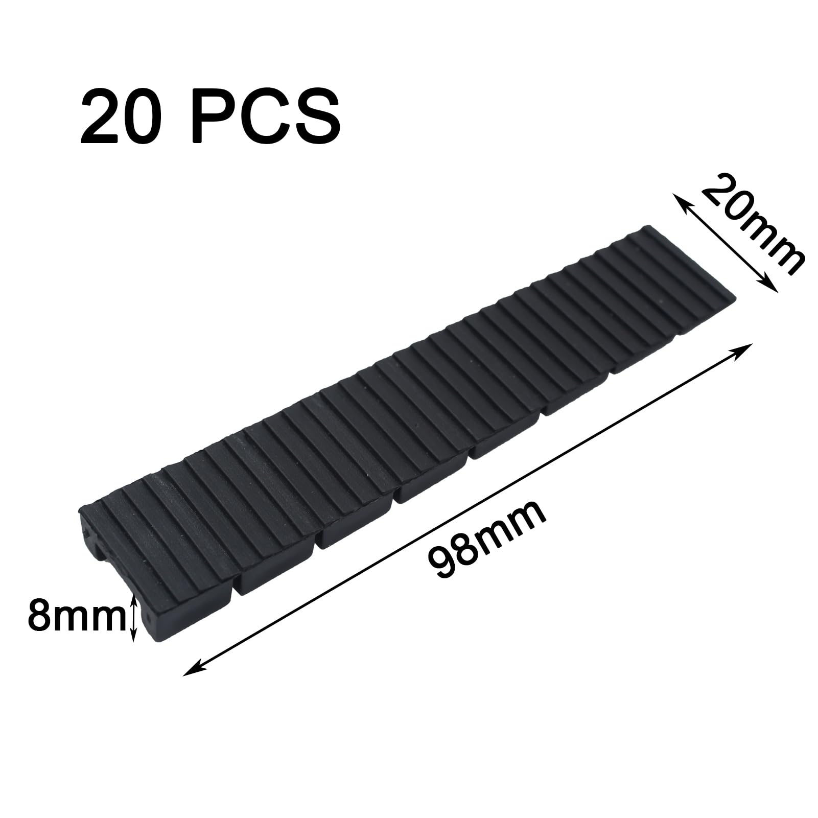 30 Pièces Cales De Nivellement En Plastique, 8 X 20 X 98mm