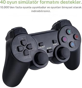 Retro Oyun Konsolu, 4K HDMI, 10000+ Klasik Oyun, 2.4G Kablosuz Kontrol, 256MB RAM, 128MB Flash, GB2 CPU