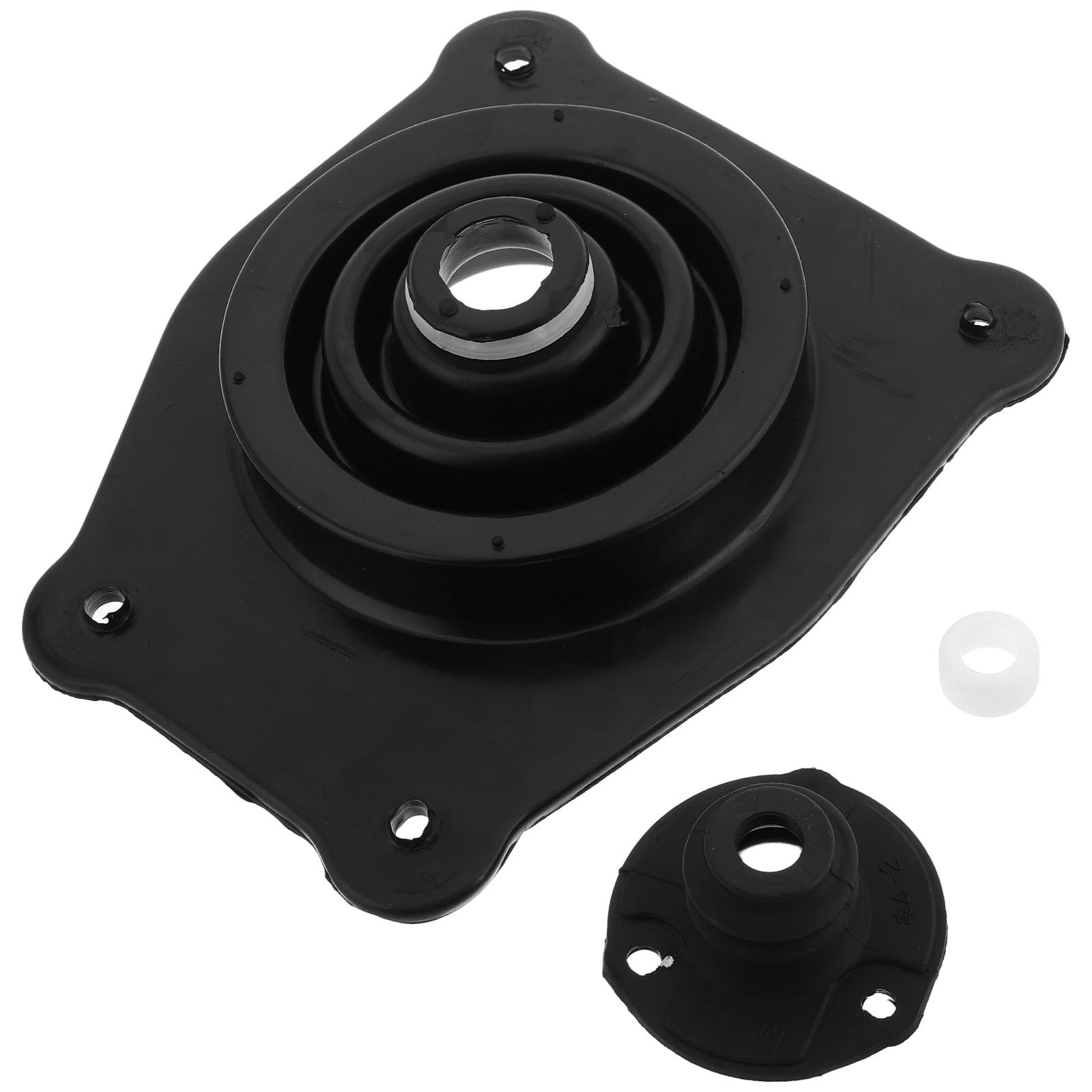 WOONEKY Schalthebelabdeckung Schwarz aus Gummi 2 Stück