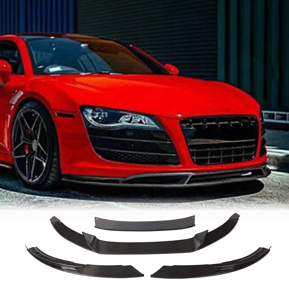Amazon | リアルカーボンファイバーフロントバンパーリップ for Audi