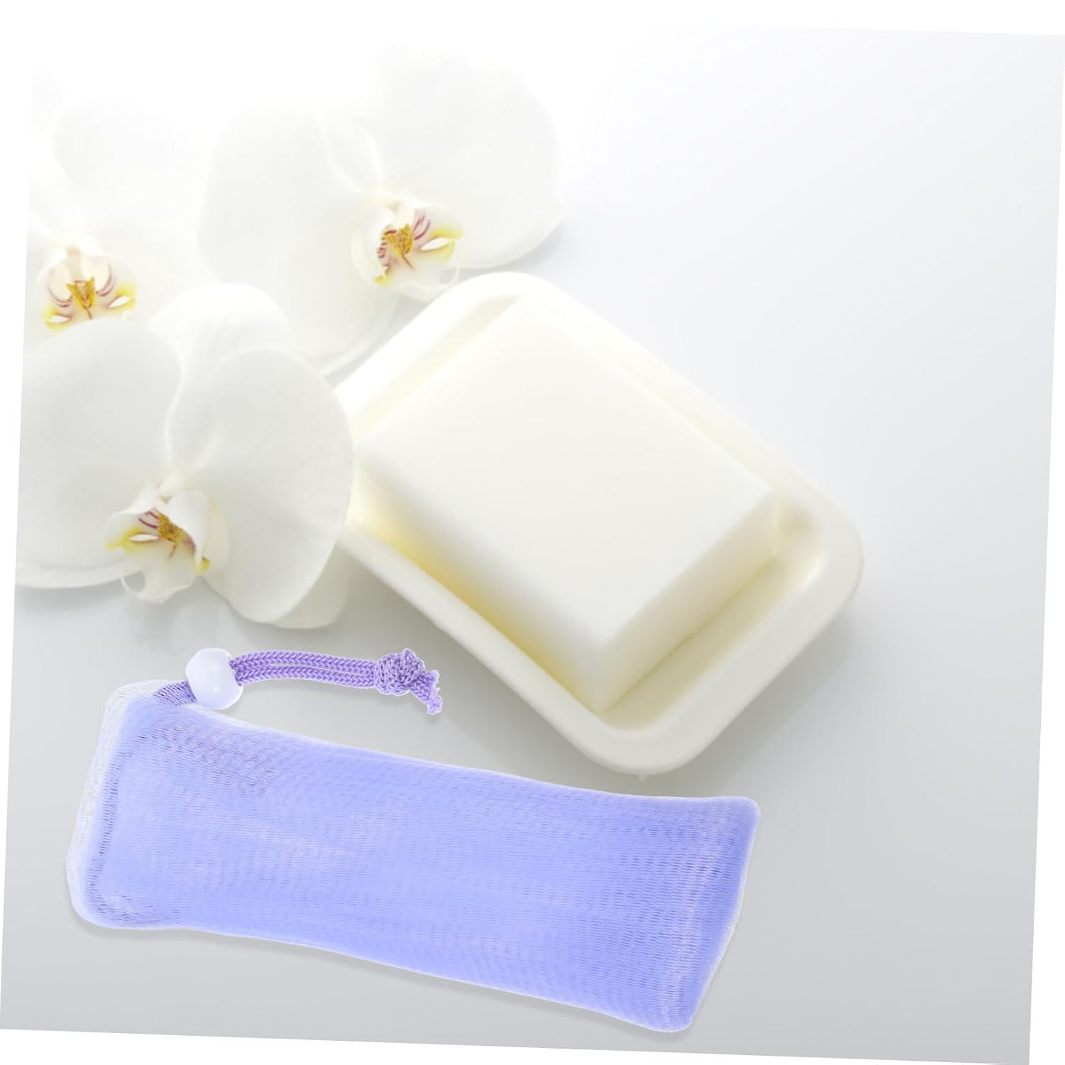 4pcs Soft Foaming Soap Bags Exfoliating Mesh Pouches for Shower and Bath Portable Soap Holders for Travel for Facial Cleanser and Bathing Supplies