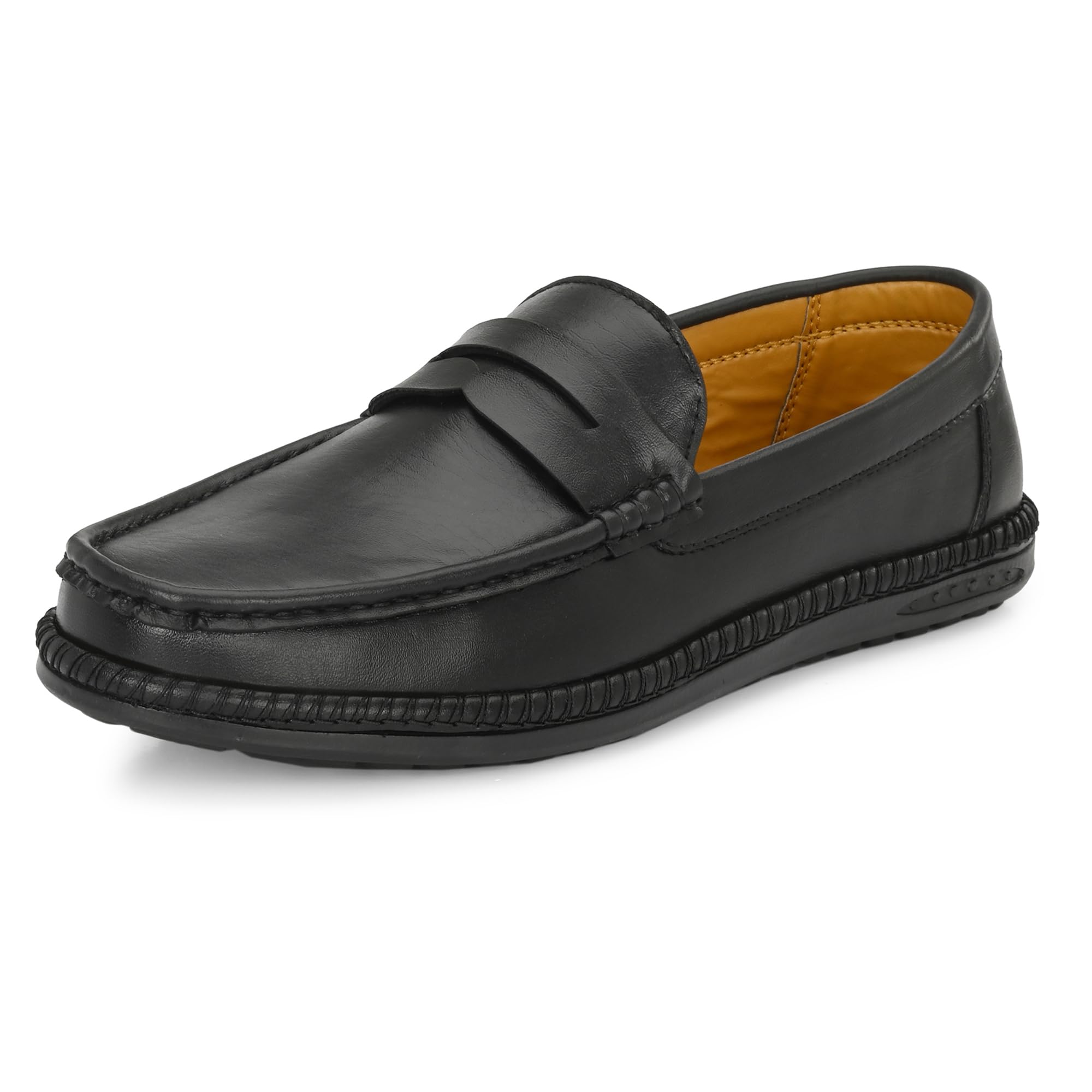 Black Leatherette Stylish Slip-On Office Party Ethnic Wear Casual Loafers Shoes Shoe Island for Men (BAB1090), Size 7 UK/India (B0CXJDZLQG) Amazon Price History, Amazon Price Tracker