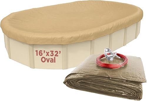 Vista 31 de Buffalo Blizzard - Funda reversible de invierno para piscinas ovaladas sobre el suelo
