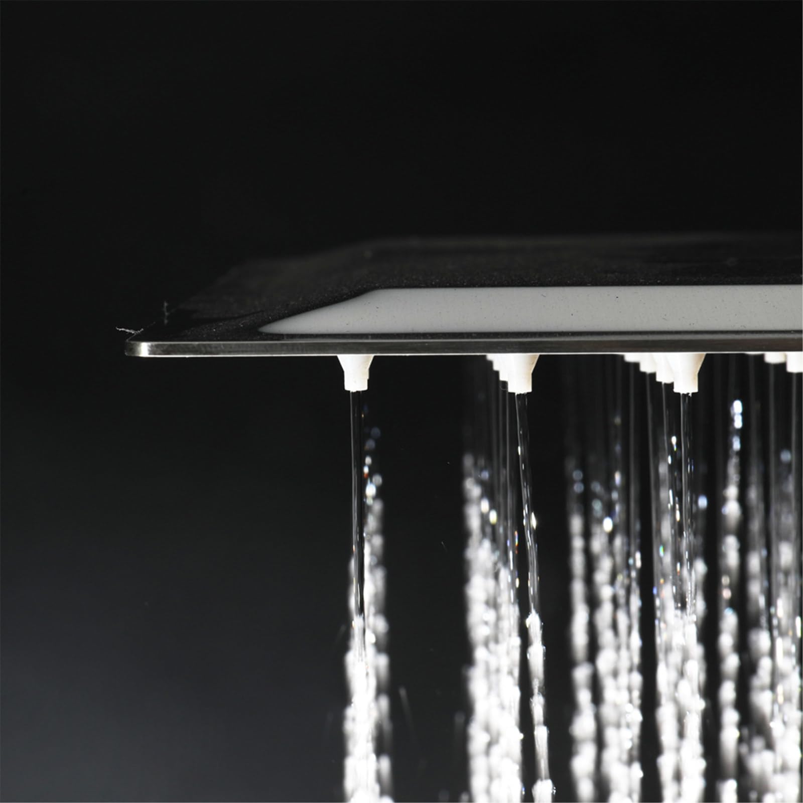 16 Pulgadas Rociador para Ducha de Alta Presión, Giratorio 360°, Cuadrado Cabezal de Ducha Lluvia de Acero Inoxidable Alcachofa Ducha con Ducha Boquillas Antical, 40x40cm Cromo