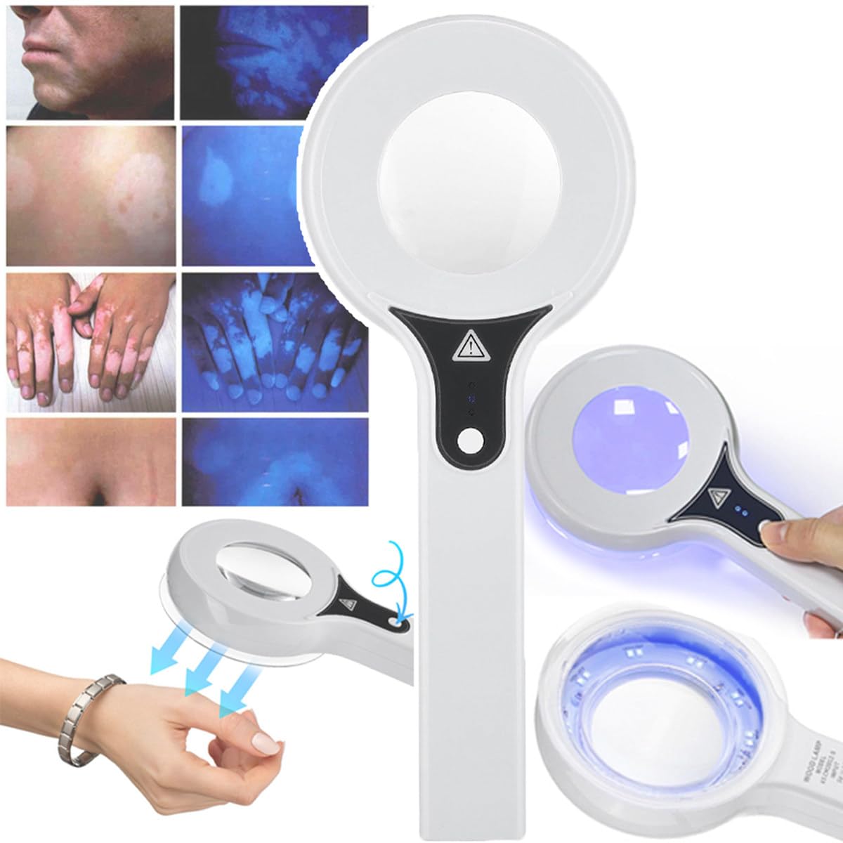 Analizator SkóRy Z Lampą Woods, Profesjonalny Analizator PowięKszająCy Uv Do Diagnostyki SkóRy, Lampa Do Analizatora Urody Do Salonu Twarzy, Do Analizy SkóRy I Badań NieniszcząCych