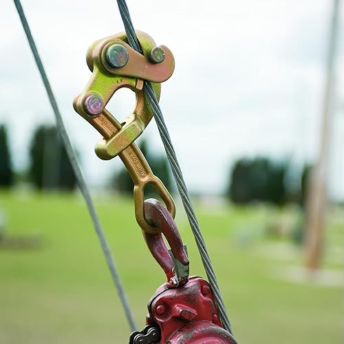 Miniatura 3 de Klein Tools Agarre 1625-20, herramienta de tracción de alambre de agarre Haven's para cuerda de alambre de 0.75 pulgadas, carga máxima de 8000 libras