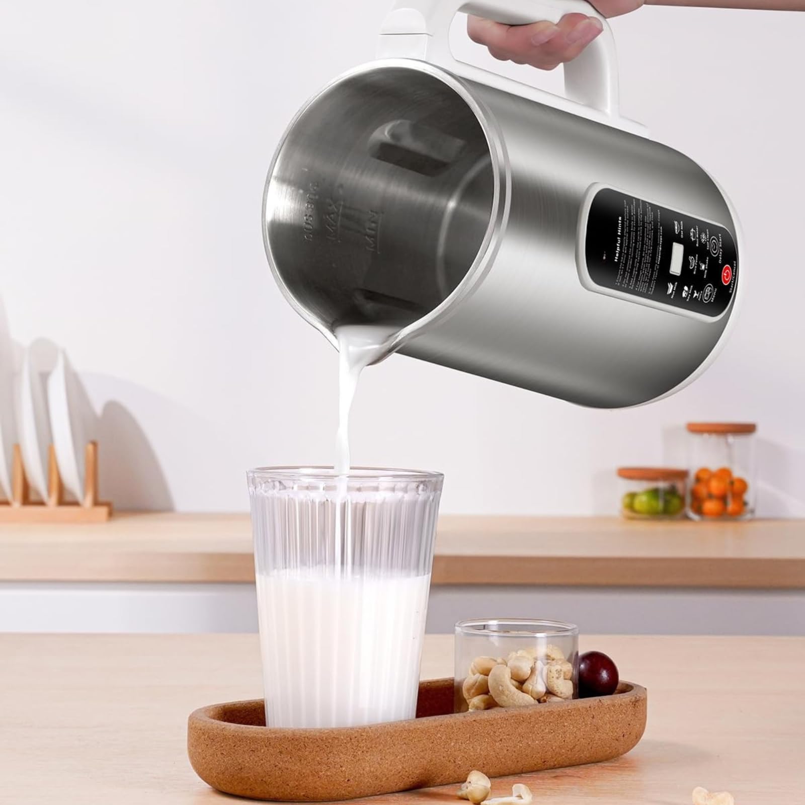 Macchina per latte di soia,Latte vegetale 1200ml, Macchina multifunzione per latte di mandorle fatti in casa