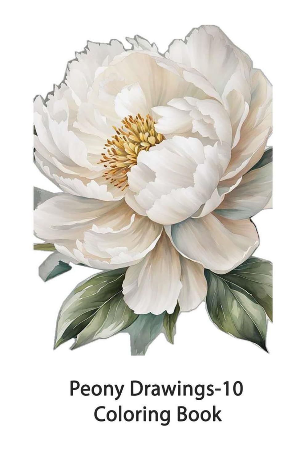Peony Drawings - 10: Coloring Book (Peony drawings and other flowers)