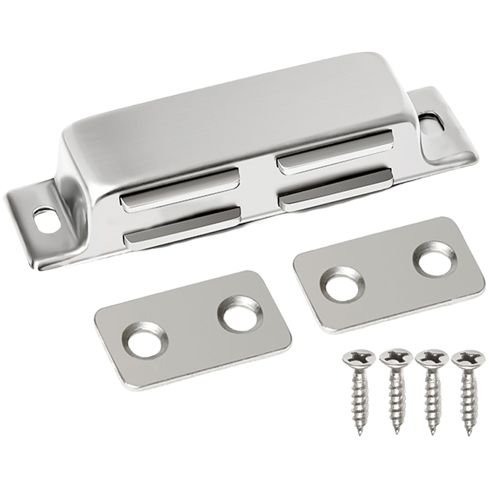Cupboard Magnets Stainless Steel Door Stop Hardware with Strong Magnet Heavy Duty Door Catch for Wardrobe Heavy Duty Cabinet Latches