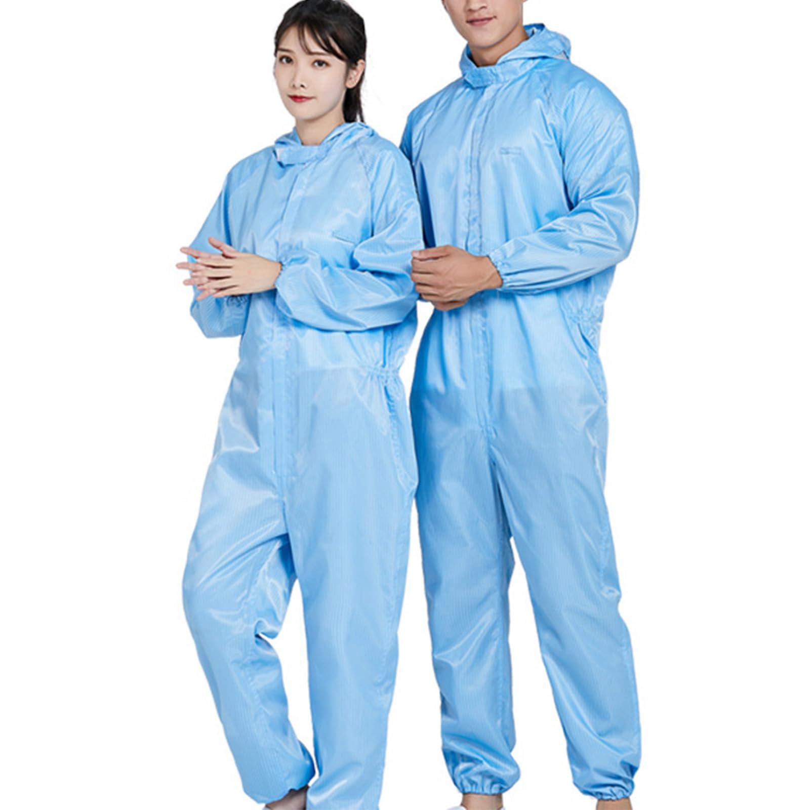 2 Pack Combinaison À Capuche Avec Poignets Élastiques Et Chevilles Combinaison De Travail Antistatique Vêtements De Travail À Manches Longues