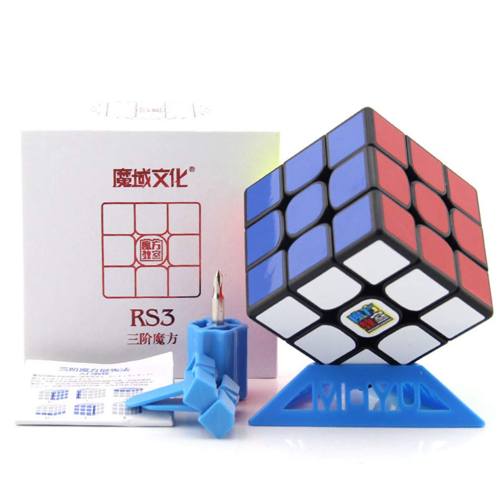 Moyu Cube 3 * 3 Speed Cube Classroom RS3 Magic Cube 3x3x3 Puzzle Toys 56mm (Black)