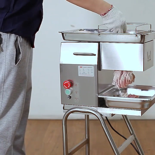 NEWTRY Commercial Stainless Steel Meat Cutter Machine - 250kg/h, 110V, With Hardened Blade - View #11