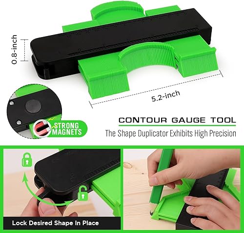 Miniatura 7 de SWANLAKE - Herramientas para pisos laminados de 50 piezas, kit de instalación de pisos de madera laminada con 44 espaciadores, mazo de mango de