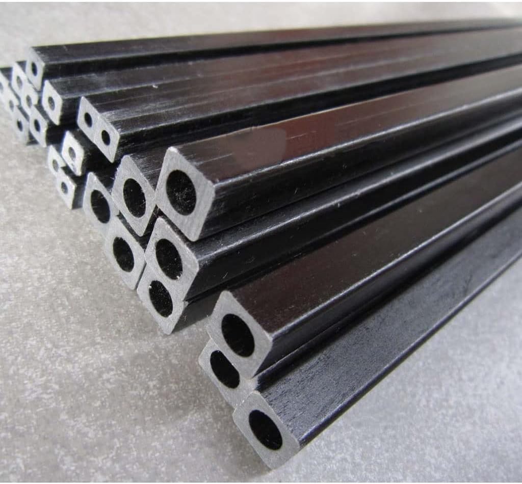 Square Tubing, 1pcs 4/5/6/8/10mm Glass Fiber Square Tube, 1000MM Long Hollow Fiberglass Tube(10 * 10 * 7 * 1000mm)
