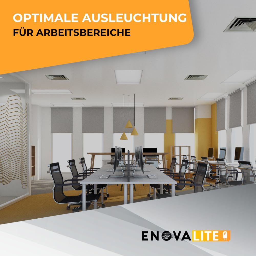 5x LED Panel 120x30 cm - 36W 6000K Kaltweiß 3600lm flimmerfrei - flache Einbauleuchte für Rasterdecke - LED Deckenleuchte Rasterleuchte Paneele - mit 230V Marken-Netzteil - 1200x300x0,9mm