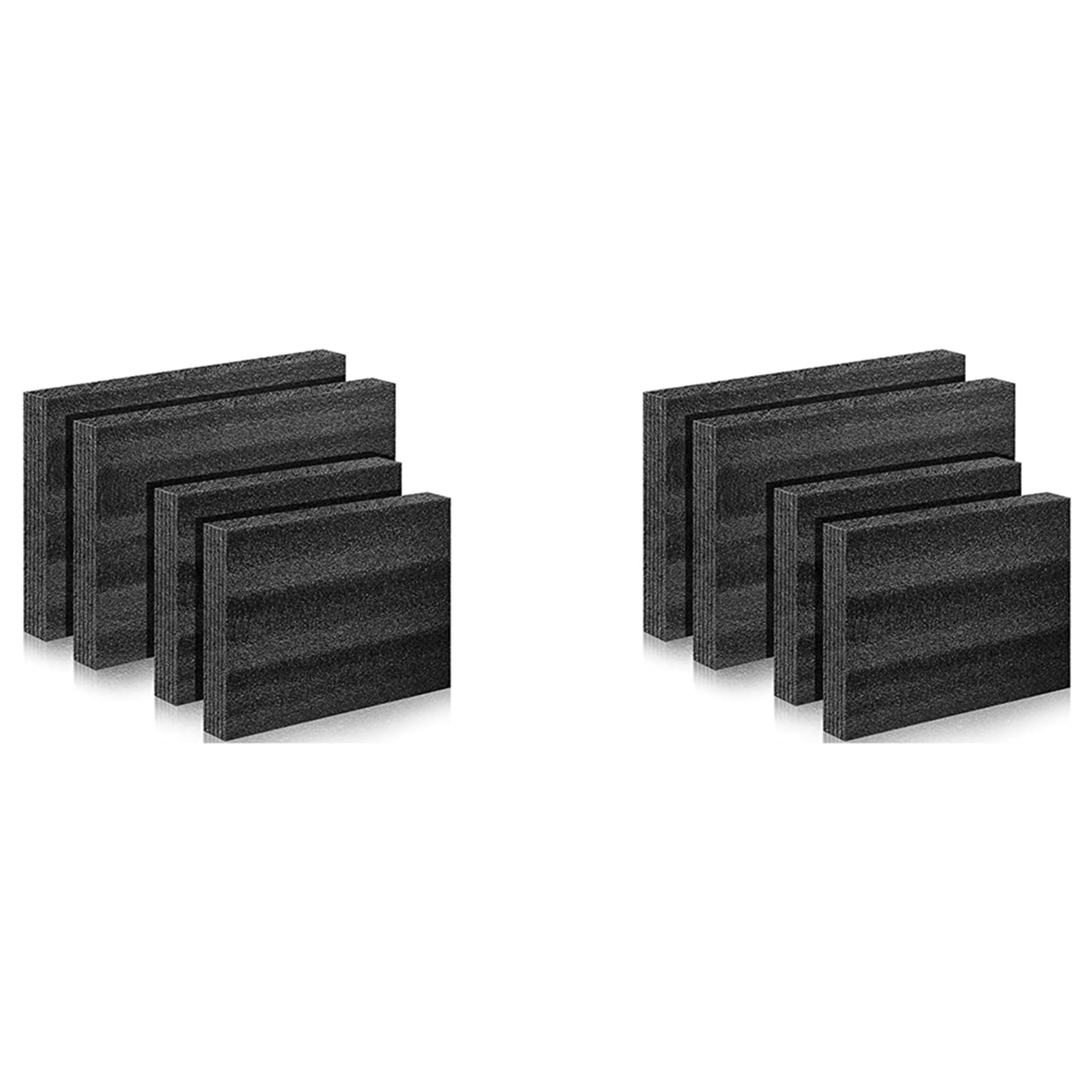 Vjsujehgy 8 Pcs Customizable Polyethylene Foam Packing Foam Inserts for Cases Tool Foam Black Foam Sheet for Packaging and Crafts