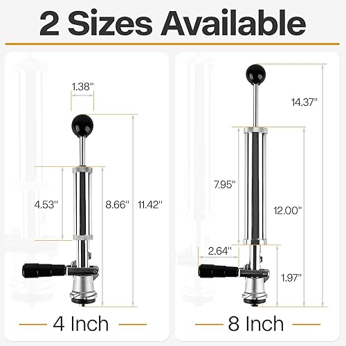 Miniatura 3 de Bomba de fiesta de barril, grifo de barril de cerveza con sistema D para US Sankey, bomba de picnic de cerveza de barril de 8 pulgadas con 2 grifos