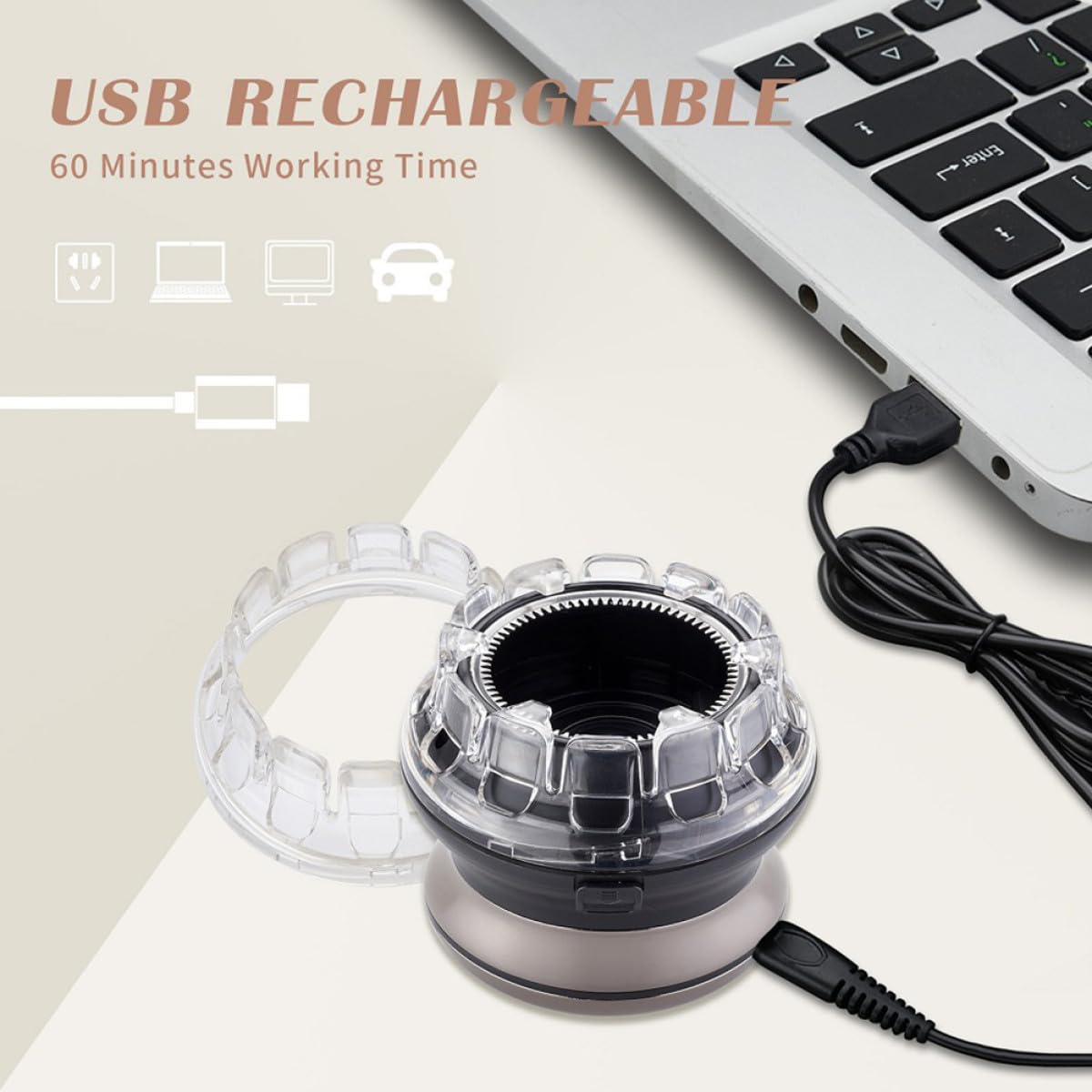 Kabelloser Elektrischer Haarschneider Herren mit USB Ladefunktion und Edelstahlklingen Abs Material Präziser Detailtrimmer für Selbstständiges Haare Schneiden zu Zufällige Farbe