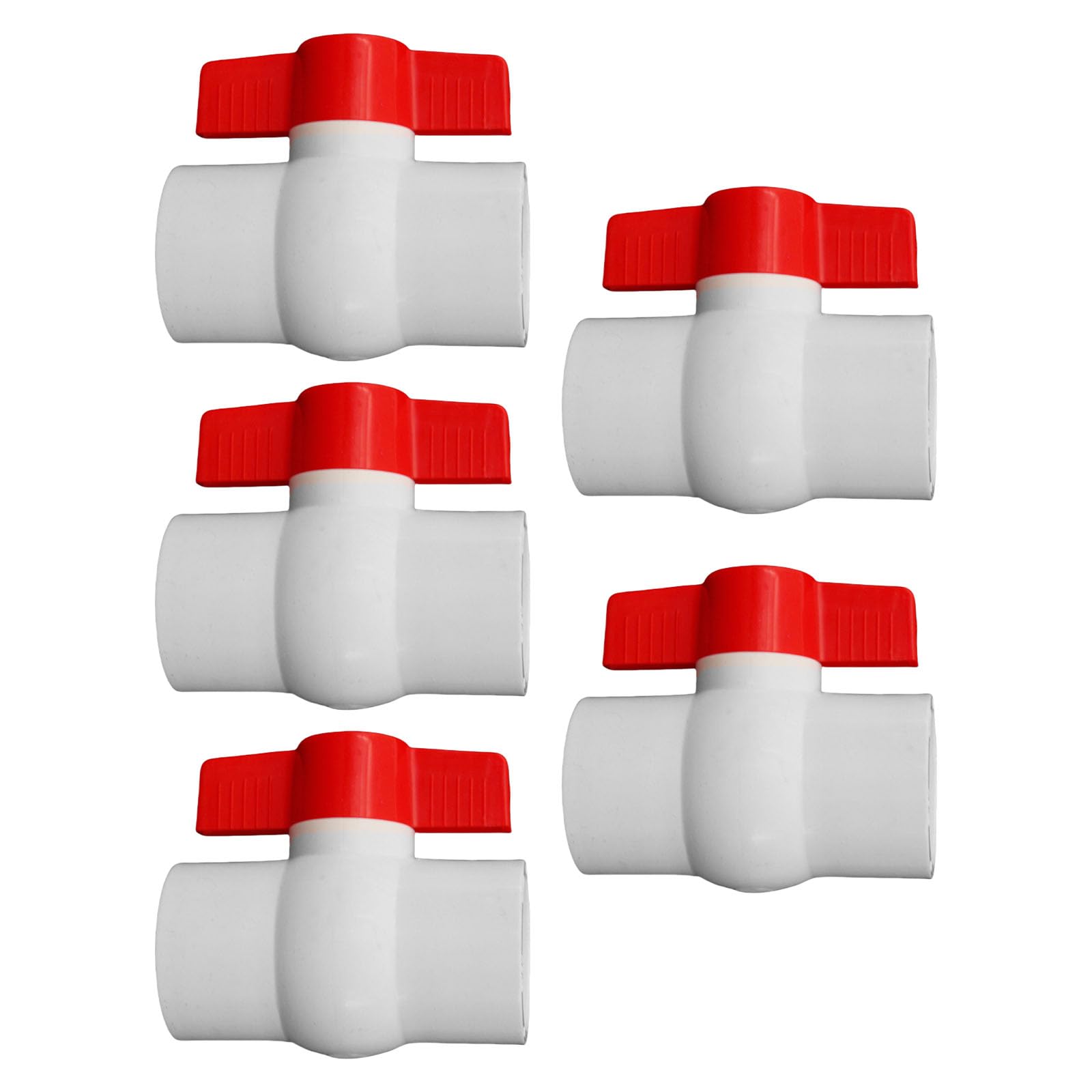 Fentency 32Mm Practical 5 Pack 2Inch Pvc Round Valves Low Torques Operations For Efficient Water Control In Various Applications Easy Installion Valves