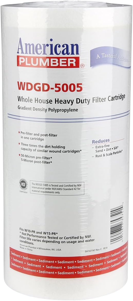 American Plumber WDGD-5005 American Plumber Dual-Gradient Polypropylene 10" Cartridge