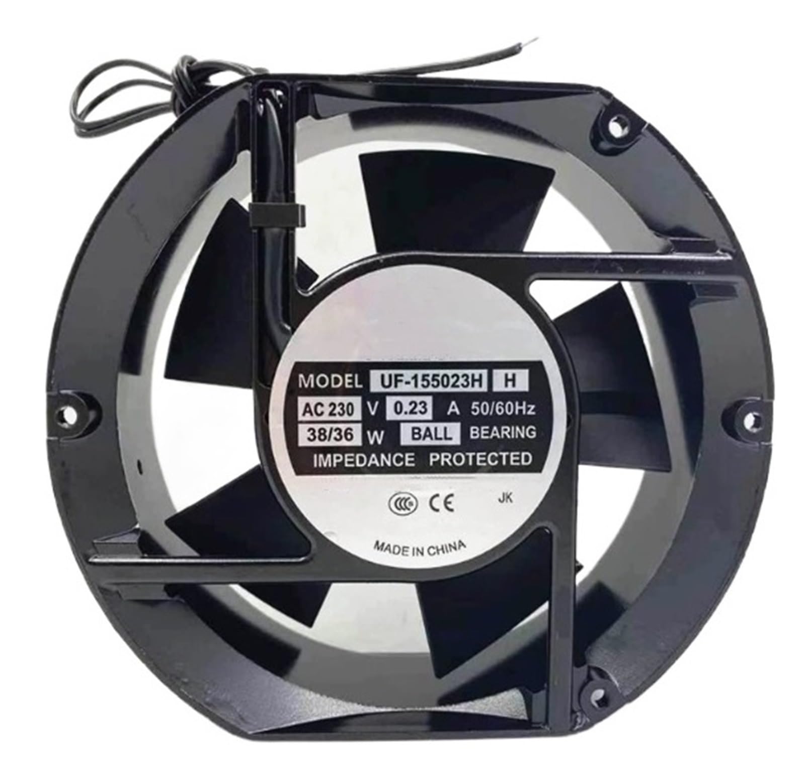 Cxdfrser One Color Uf-155023 H Ac230v 0.23A 38/36W 50/60Hz 2-Wire Cooling Fan