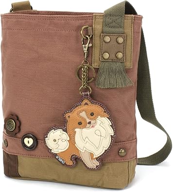 Chala Women Handbag Patch Crossbody - Pomeranian - Mauve