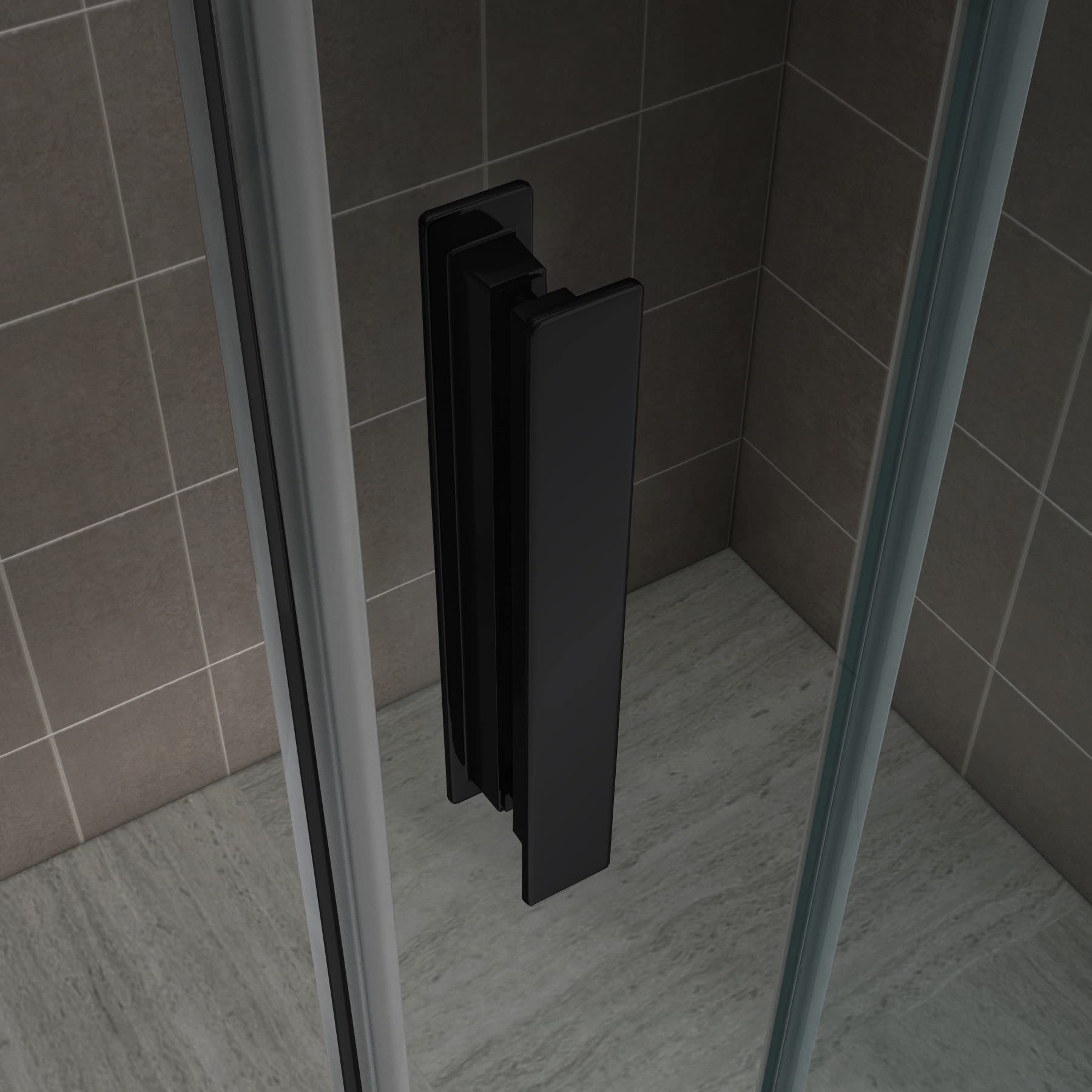 i-flair Mampara de ducha NADINE 180 x 90 cm, con puerta corredera, 8 mm, vidrio templado de seguridad transparente, montaje a izquierda y derecha