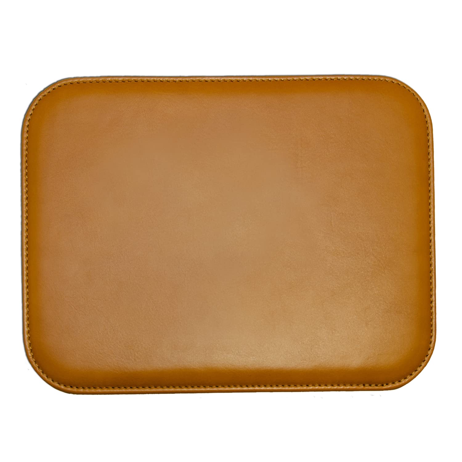 Maruse Italian Leather Mouse Pad for Home or Office Desktop, Handmade in Italy, Honey