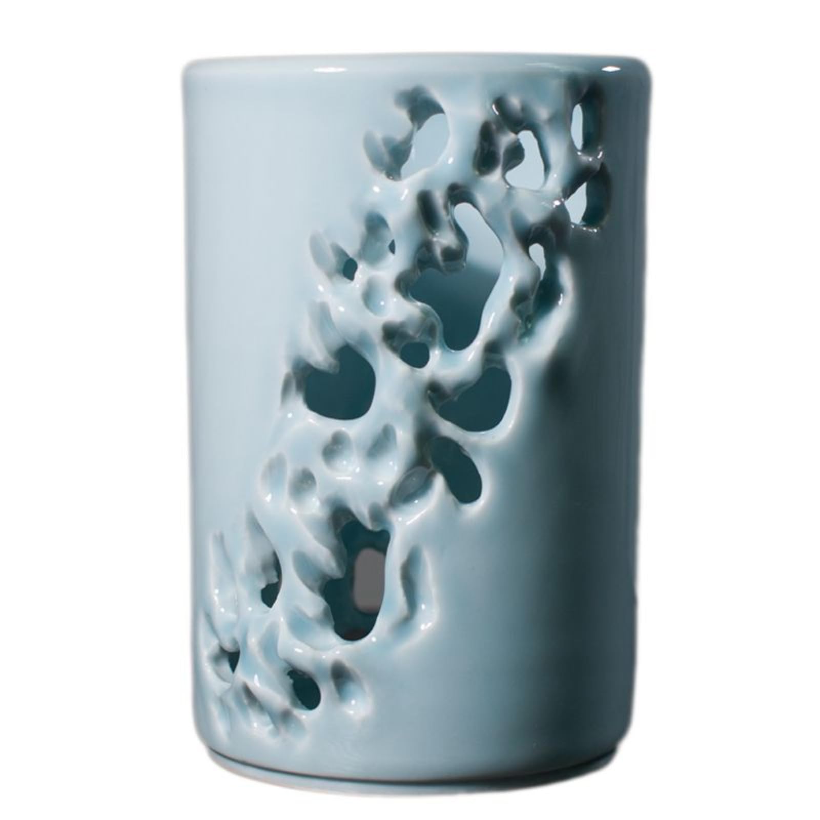 Keramik-Stifthalter, handgefertigt, 14 cm, chinesischer Stil