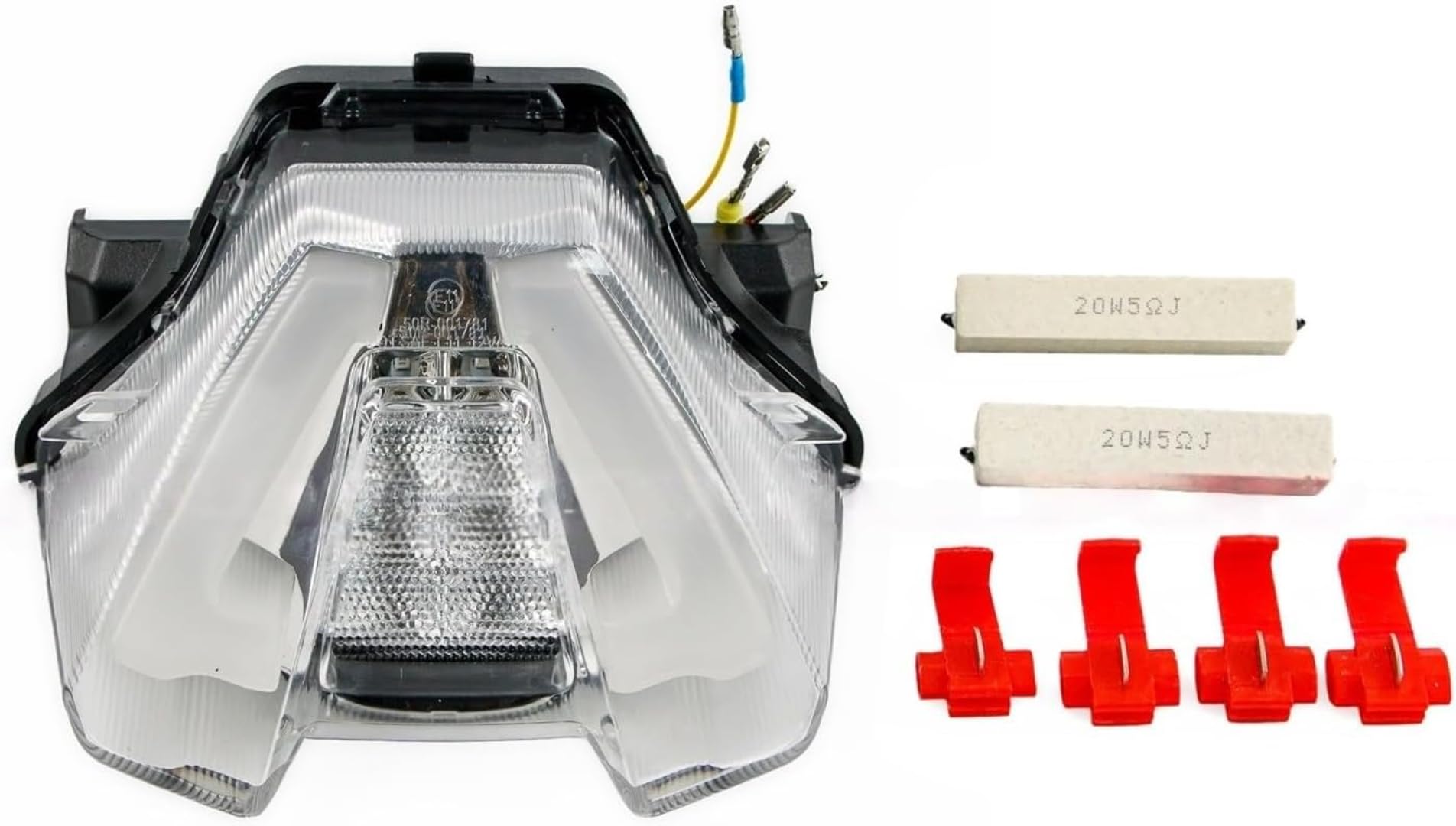 Luz trasera blanca para Yamaha MT07 2021-2024 con tulipa transparente 8