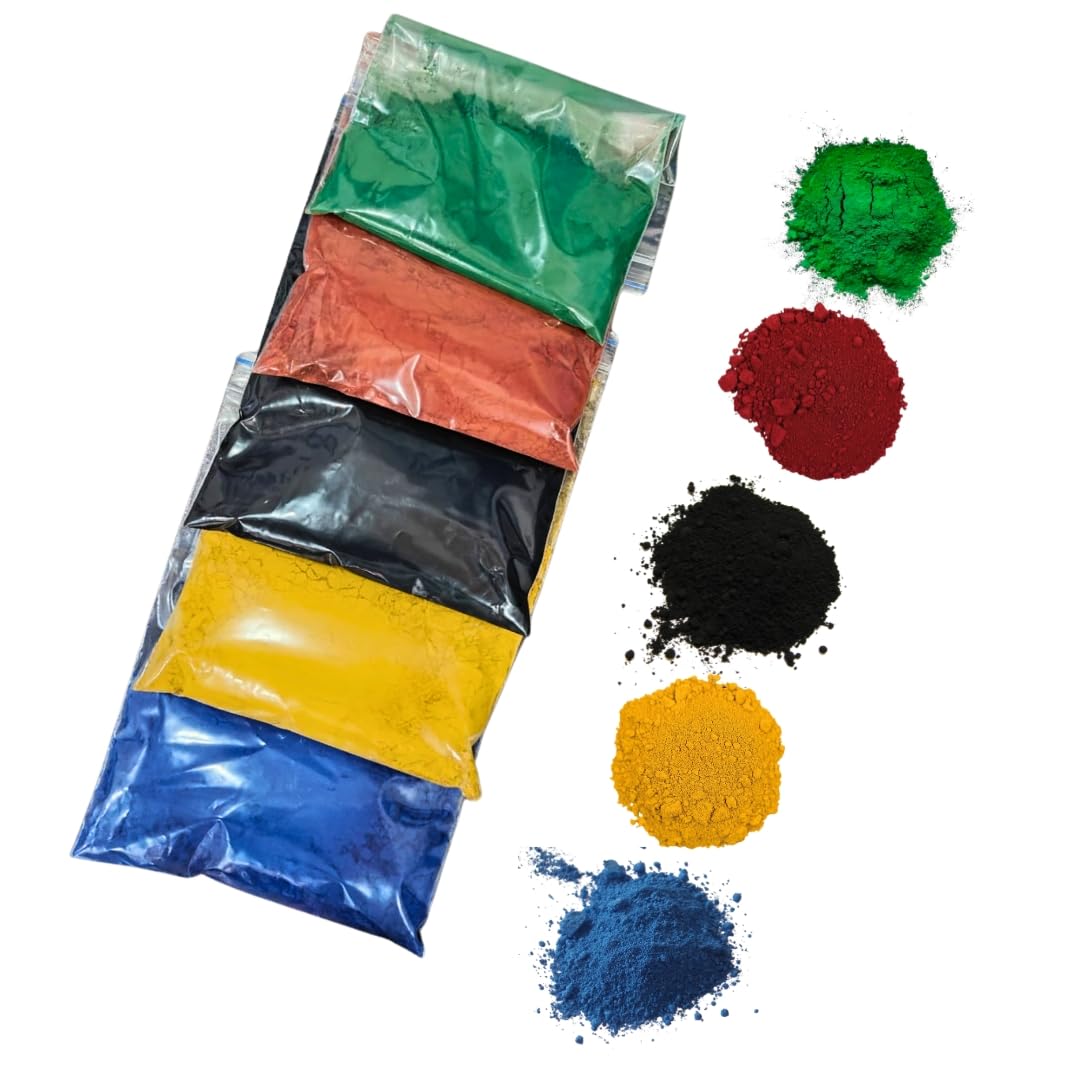 PrMo Premium Pigment Powder Set – 5 Color Combo (Green, Red, Black, Yellow, Blue) | Ideal for Art, Resin, Paints, Crafts, Soap, Candle Making (500GM)-image-23