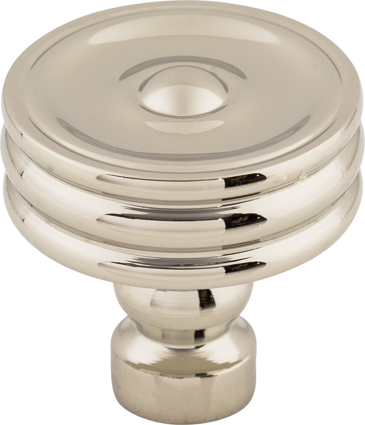 Brixton Ridged Cabinet Knob - 1 1/4" Diameter in Flat Black