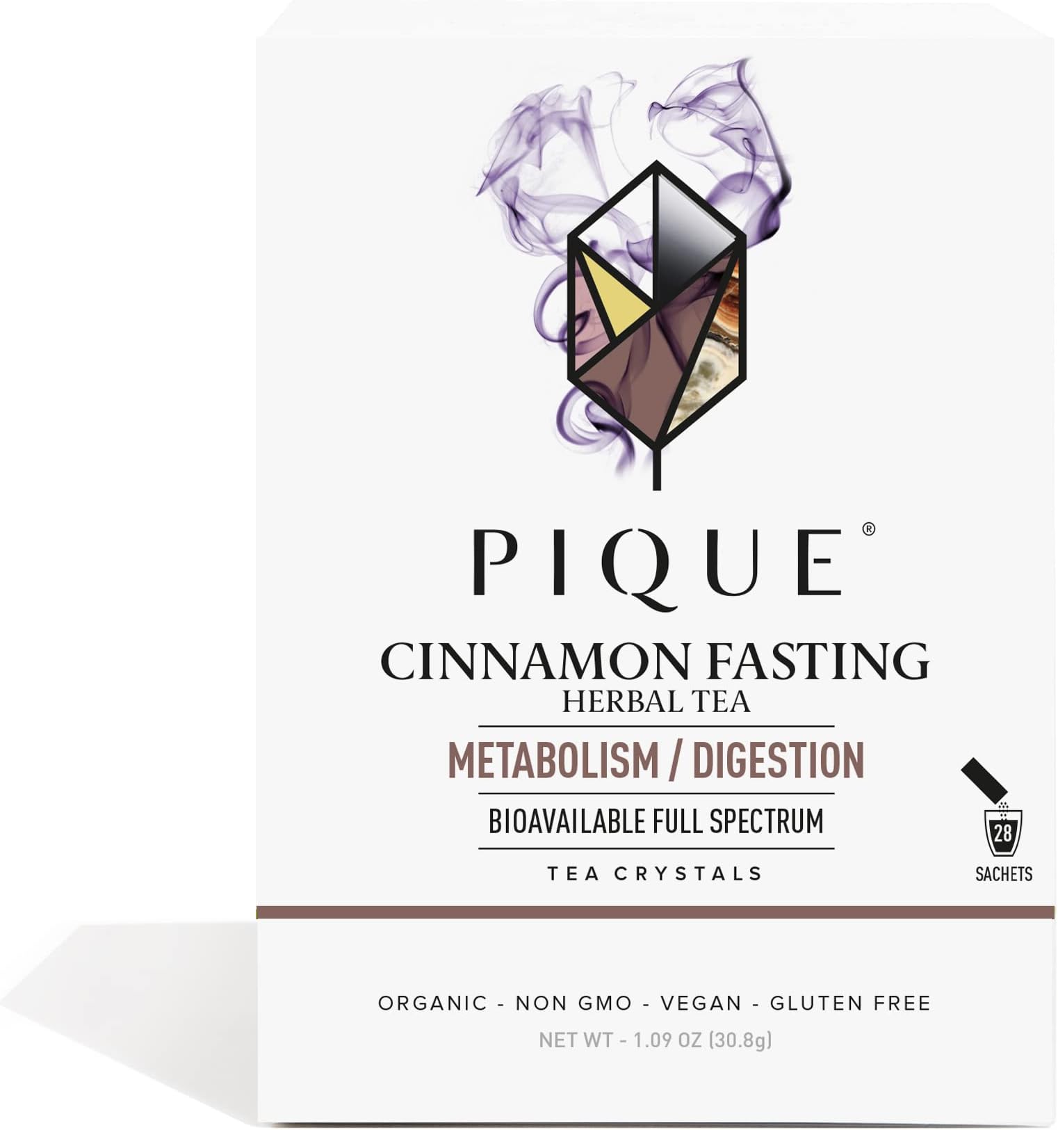 Organic Cinnamon Spice Herbal Tea Crystals - Caffeine-Free Fasting Tea for Healthy Digestion, Warming Cinnamon Supports Healthy Metabolism - 28 Single Serve Sticks (Pack of 1)