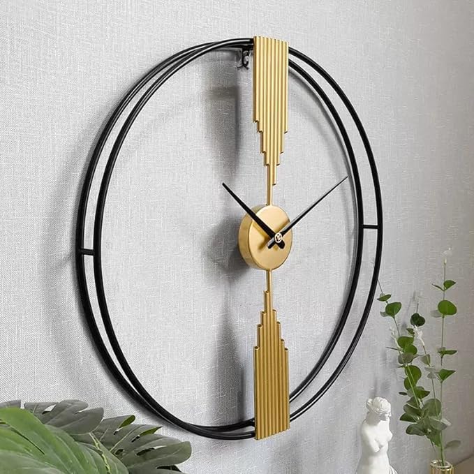 kriyanta Minimalist Large Black & Golden Wall Clock for Home Decor Modern Wall Watch for Home Decor 24 INCH(60 CM)(Pack of 1) (Burg Khalifa - Black) (B0CZHDKJGF) Amazon Price History, Amazon Price Tracker