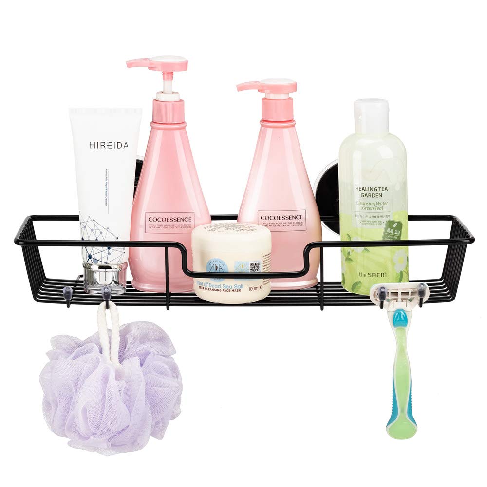 SANNO Suction Cups Shower Caddy Bathroom Storage Combo Organizer Rustproof Wire Basket for Kitchen Bathroom Accessories - Stainless