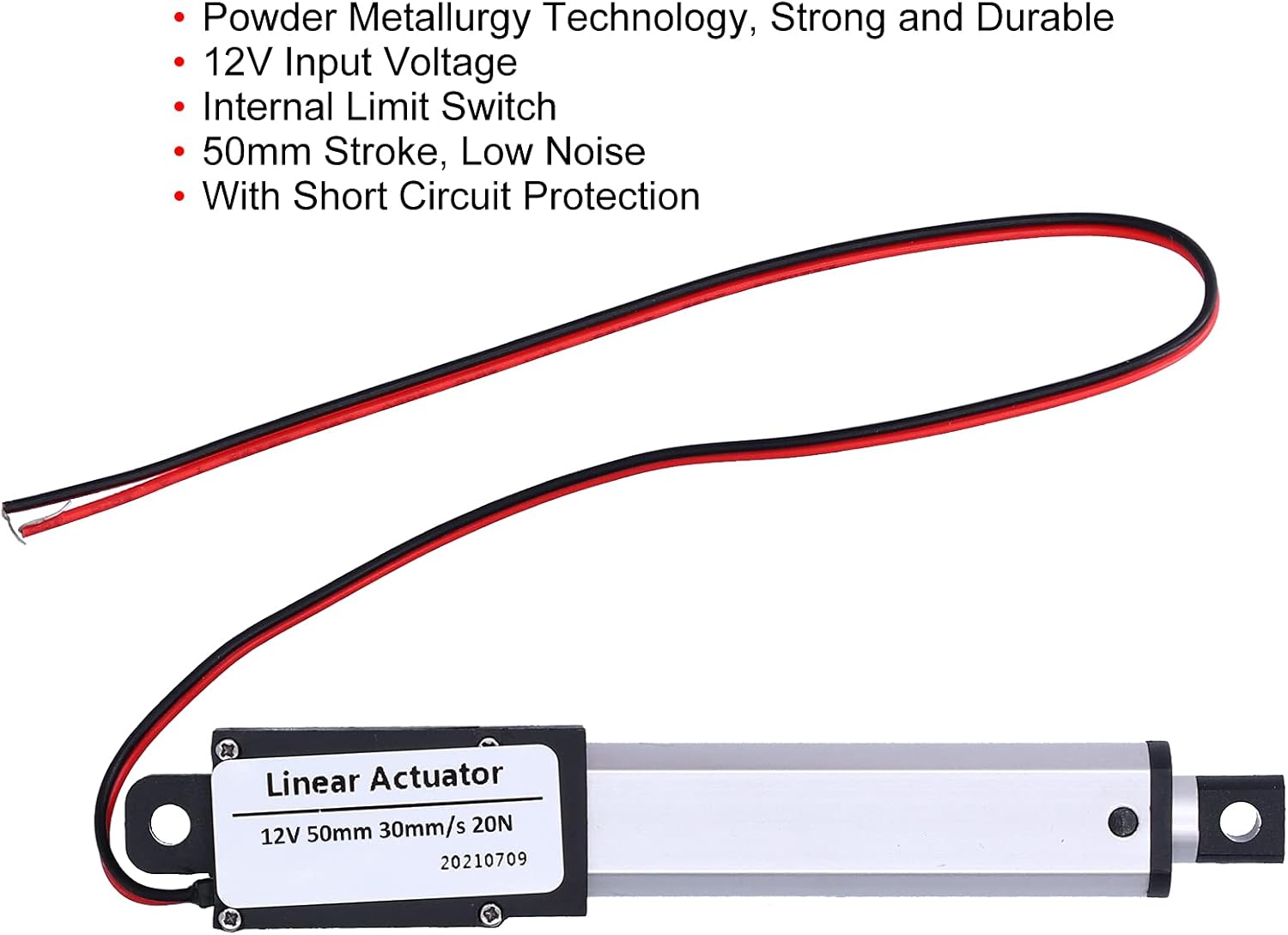 Eujgoov 2pcs 50mm Stroke Linear Motion Actuators DC12V for Cabinets Window Opener Robotics