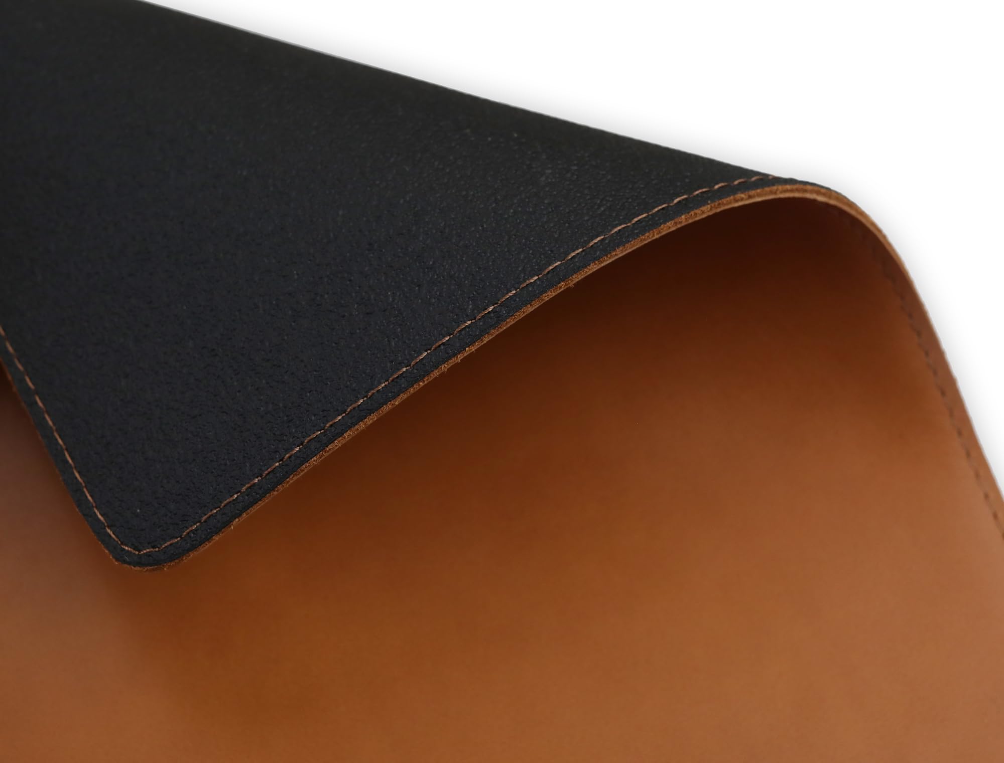Schreibtischunterlage Nappaleder - 80 x 40 cm – Handfertigung (Cognac)