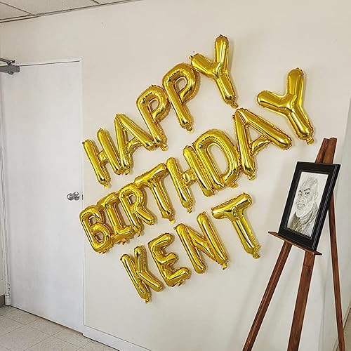 Miniatura 2 de 52 globos dorados de letras del alfabeto de aluminio de la A a la Z, pancarta de frase personalizada para baby shower, suministros de fiesta de