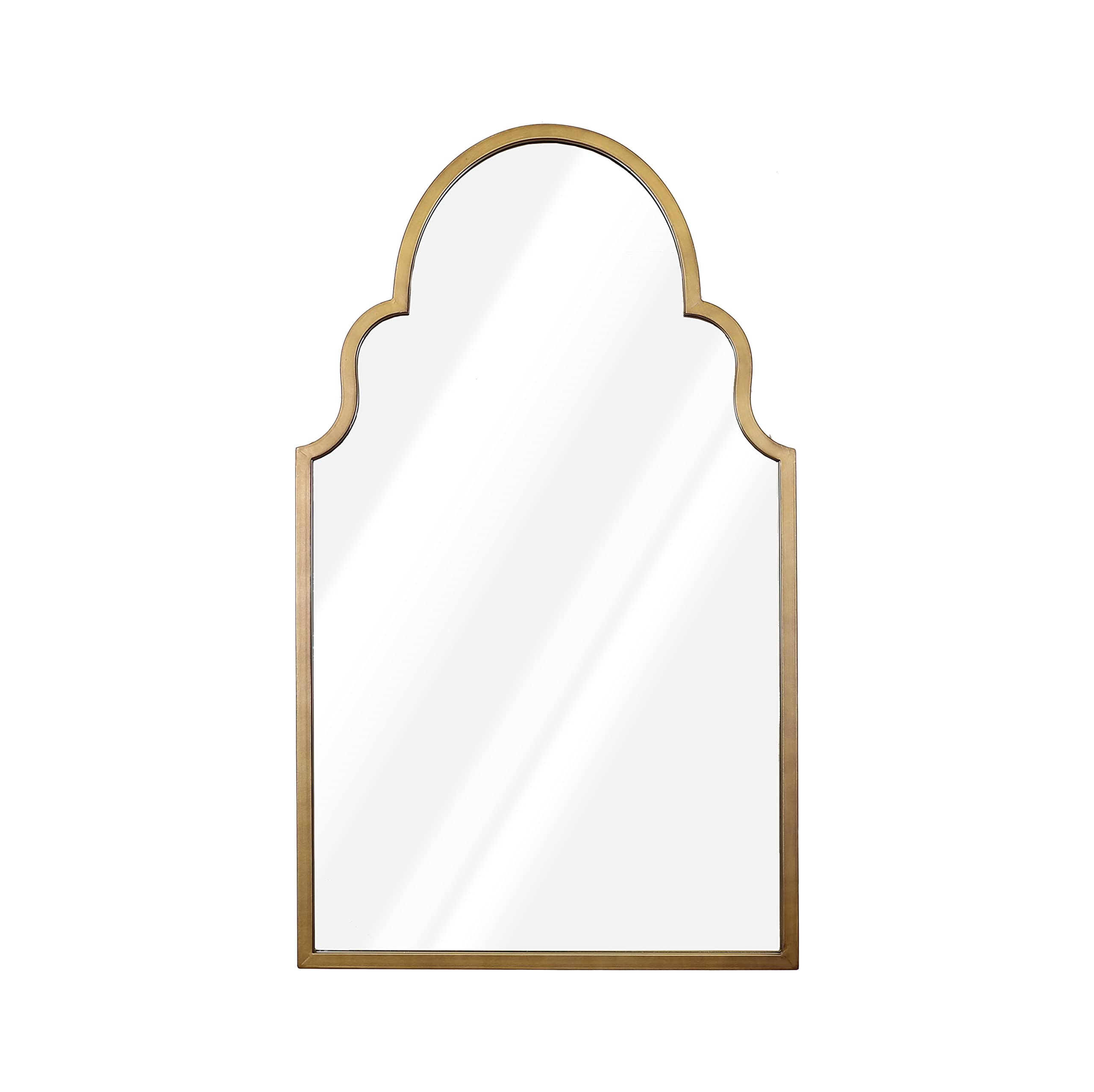 Miroir mural encadré en métal doré 61x104 cm grand miroir de salon