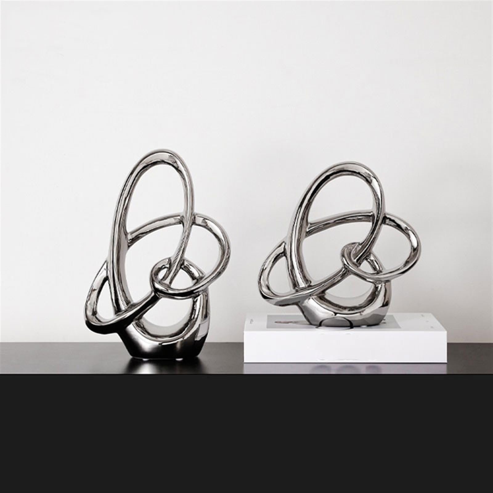 Estatua Decoraciones de Escritorio cerámica, Adornos Circulares, Muebles artesanales Oficina(Pequeño)