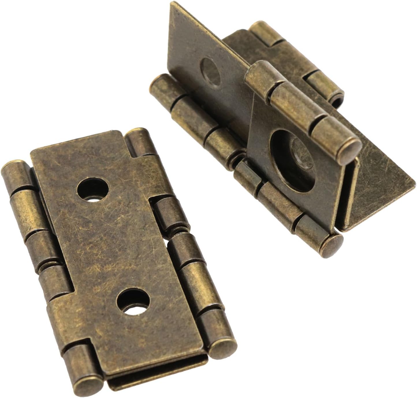 Lovelysp Bronze Folding Double Hinges Folding Screen Gate Hinges 360 Degree Rotation Iron Hinge Equipped with mounting Screws (Bronze) -8pcs