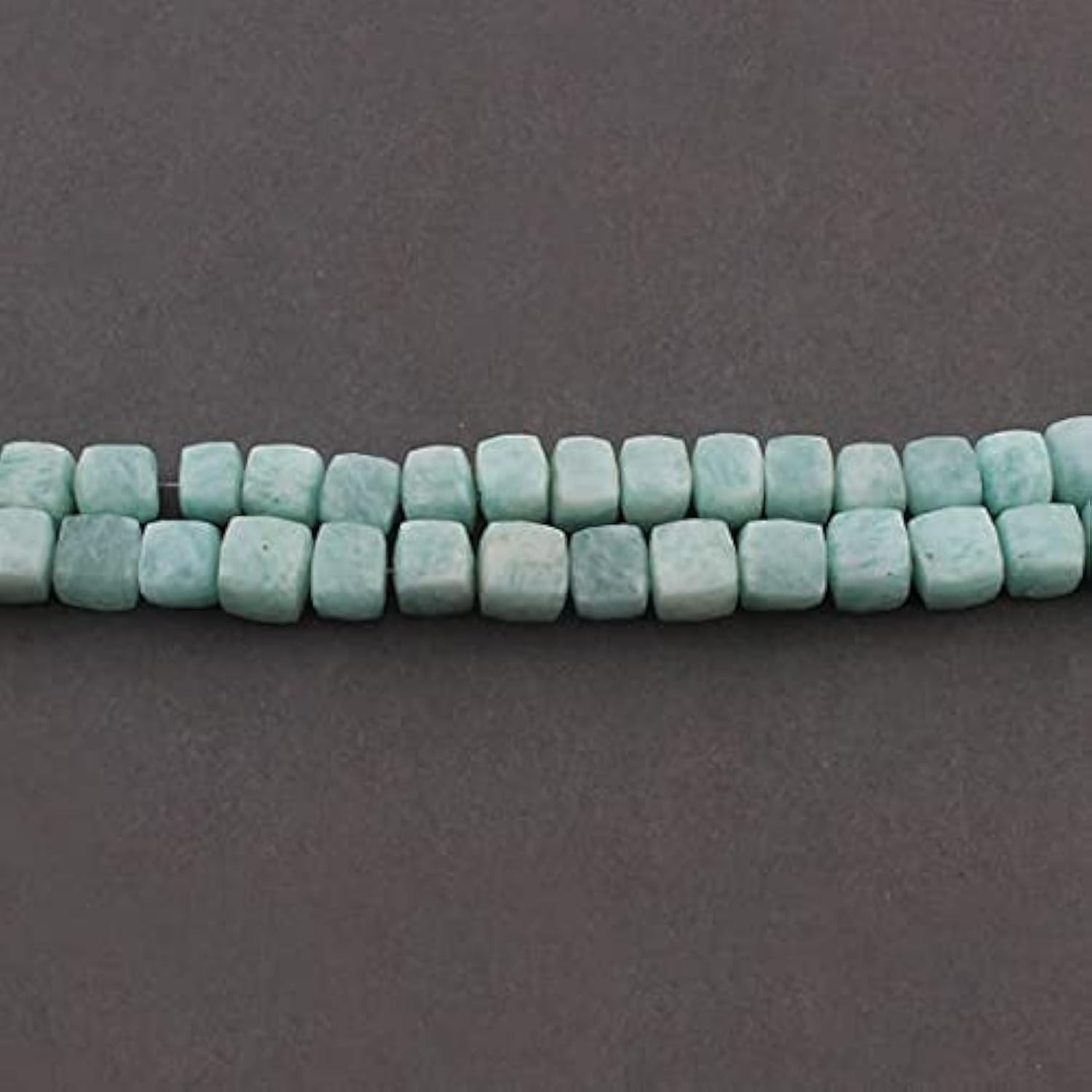 Perles amazonite cube 7-9mm pour la création de bijoux en pierres naturelles