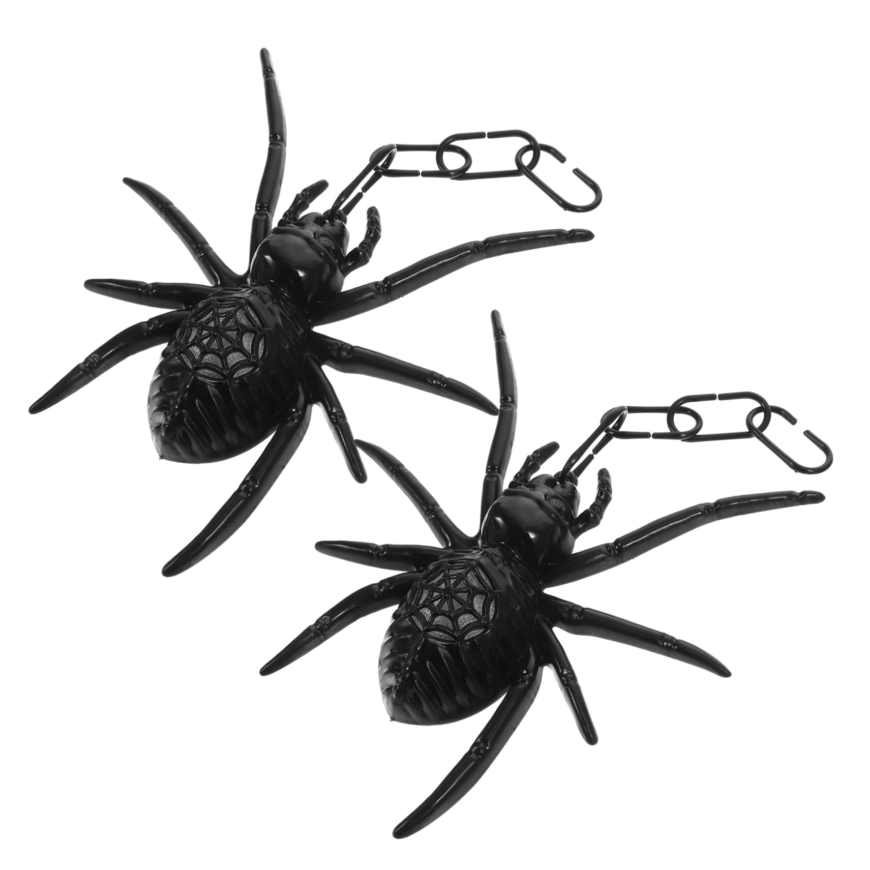 Gadpiparty 5 Set Halloween Ragno Luminoso Colorato Ragno Fluorescente Colorato Ragno Nero Scena Di Ragno Con Disposizione Ingannevole Pendente 2 Pezzi Senza Batteria Ragno Di 2 pezzi*5