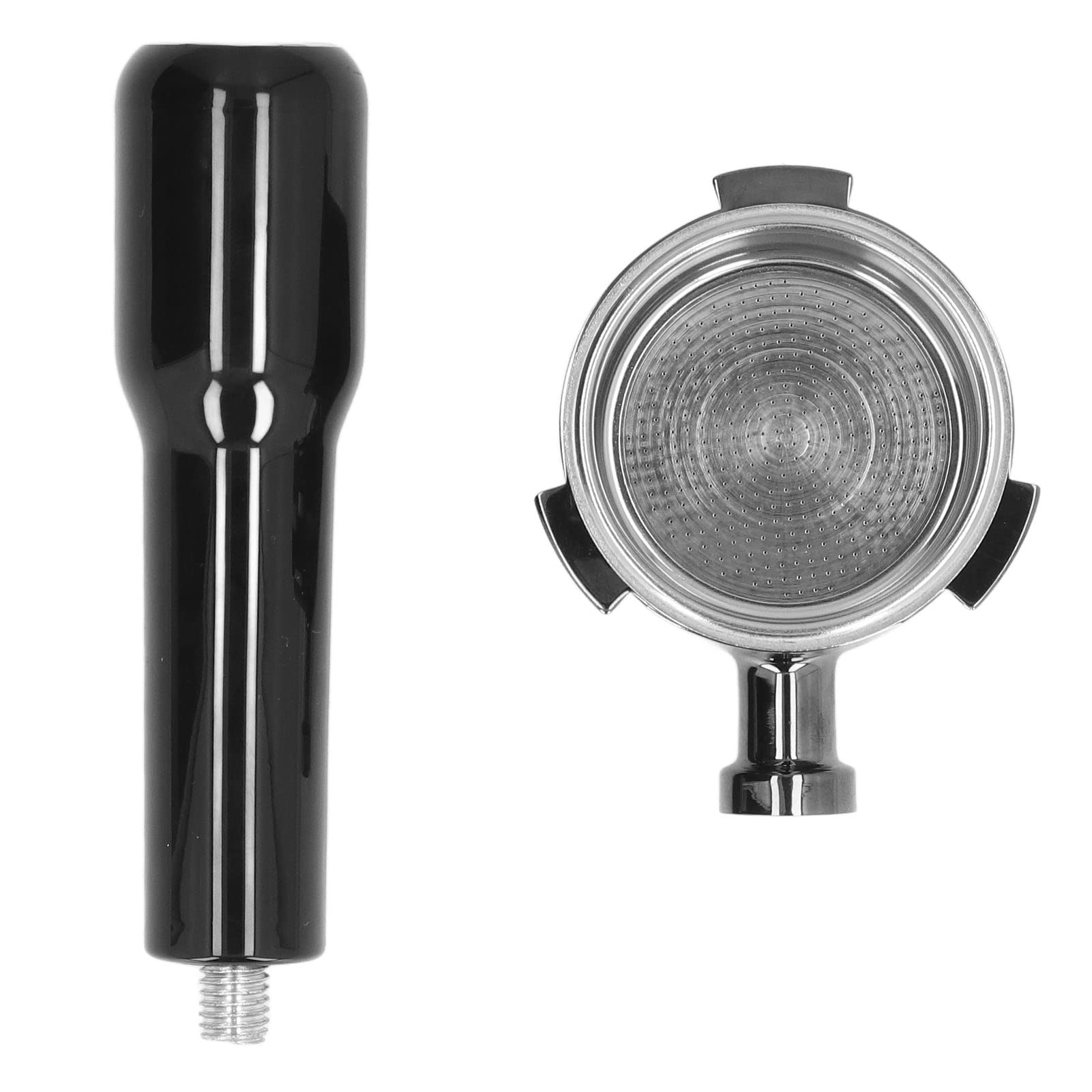 51mm Filtr do kawy Części zamienne do ekspresu do kawy Stop cynku 3 uszy Filtr do kawy bez dna Ergonomiczny uchwyt ABS Filtr do kawy 685 680