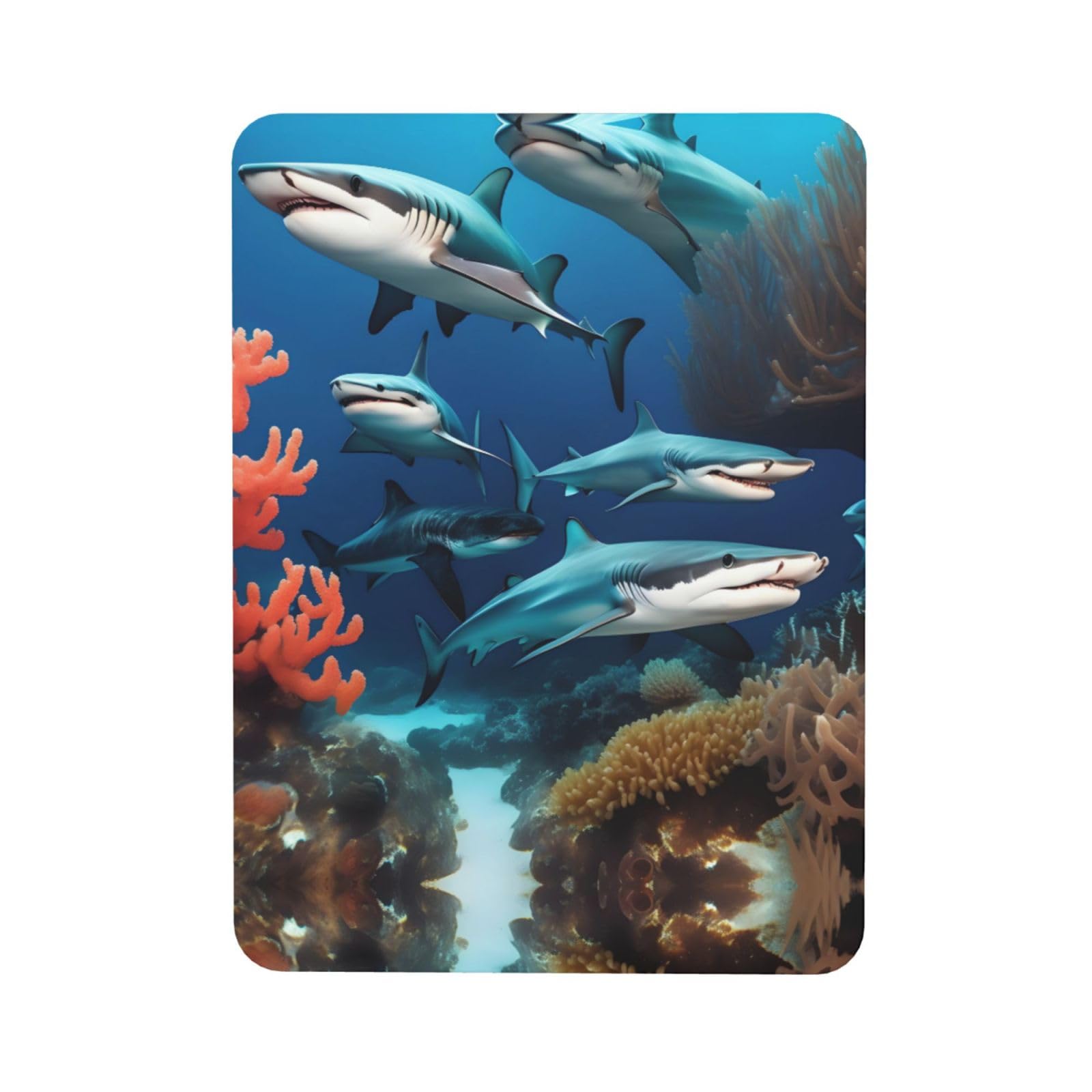 Submarine Shark Coral Soft Magnetic Refrigerator Magnets with Creative Printing, Decorative Magnetic Stickers