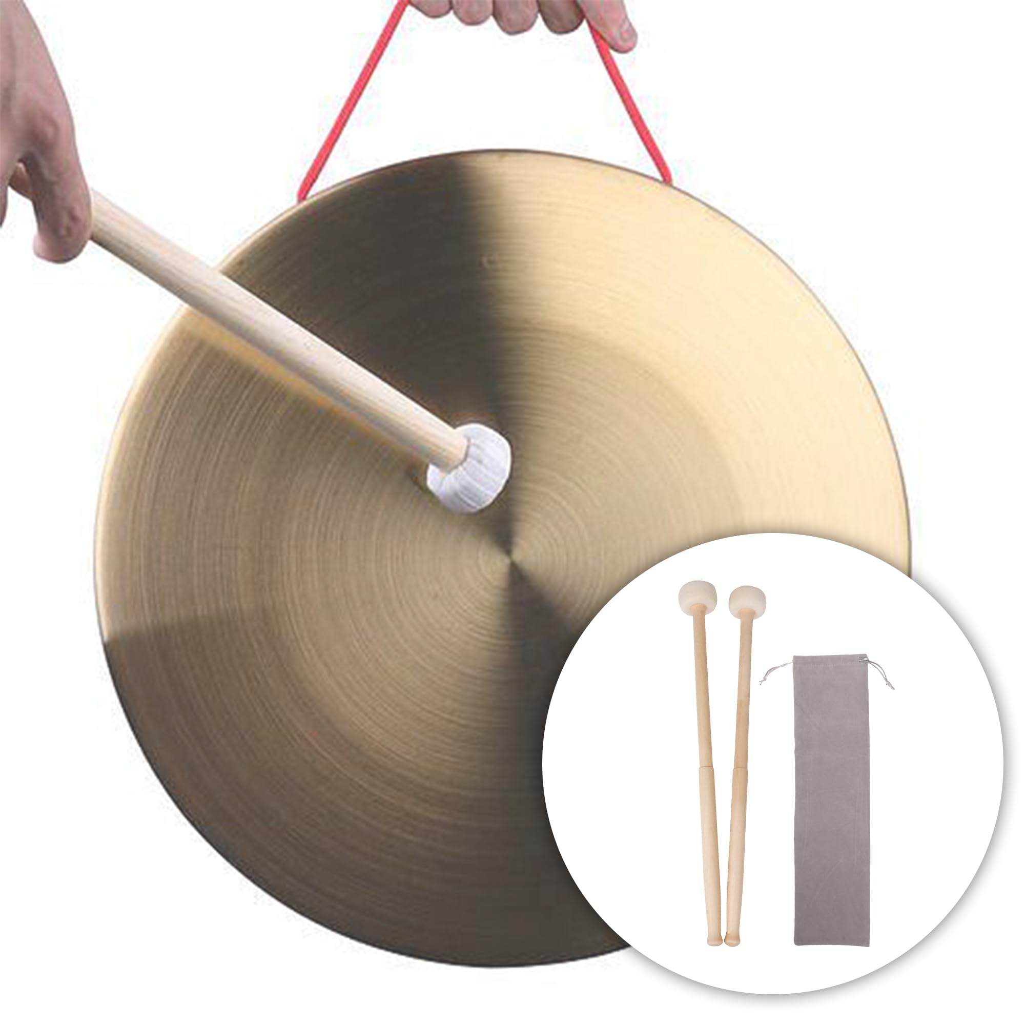 Yibuy Juego de 10 mazos de madera para timbales de percusión con cabeza de fieltro para bombo