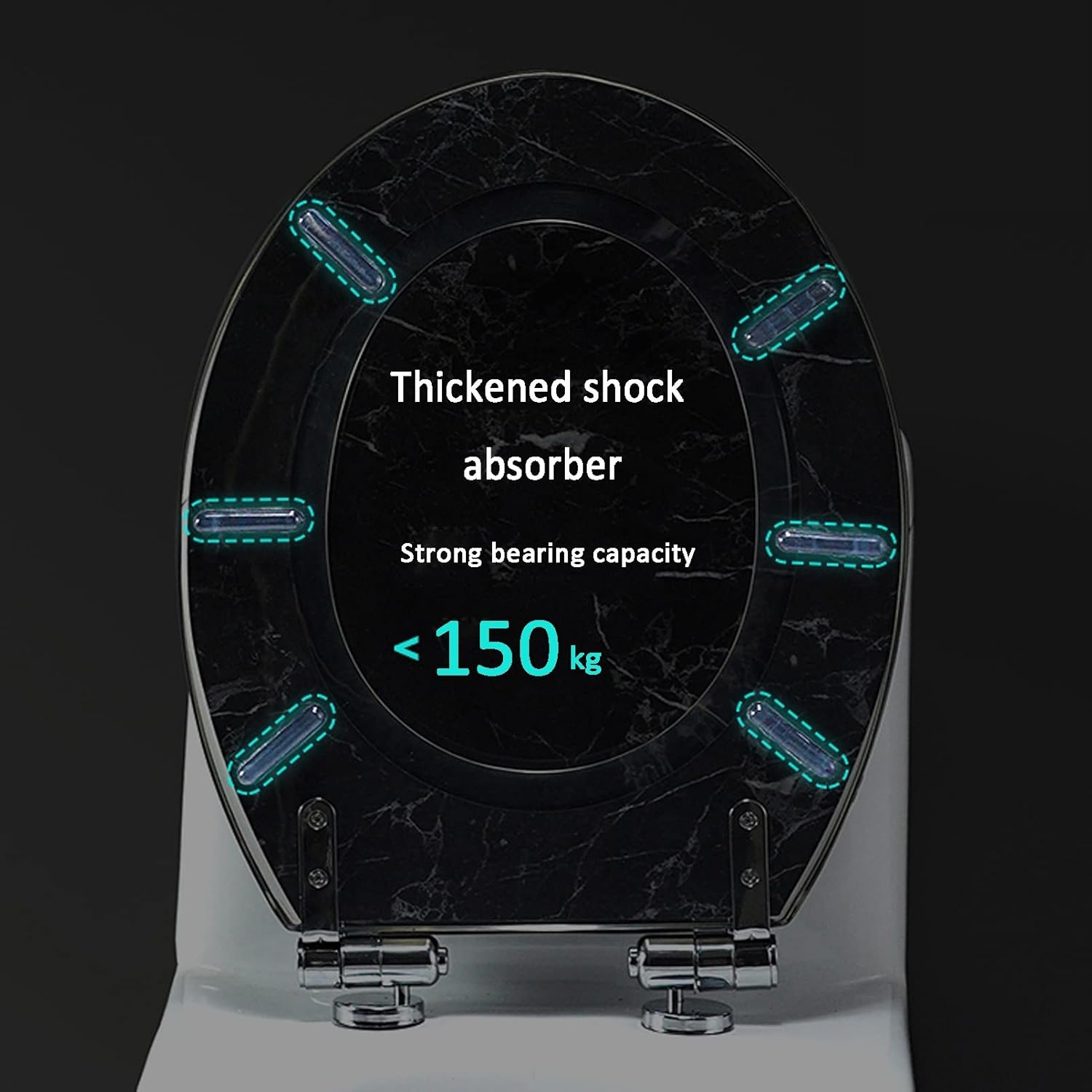 Slow Close Toilet Seats,Universal Quiet-Close Toilet Lid Cover,Strong Hinges,Easy to Install and Clean, Durable Resin(1)