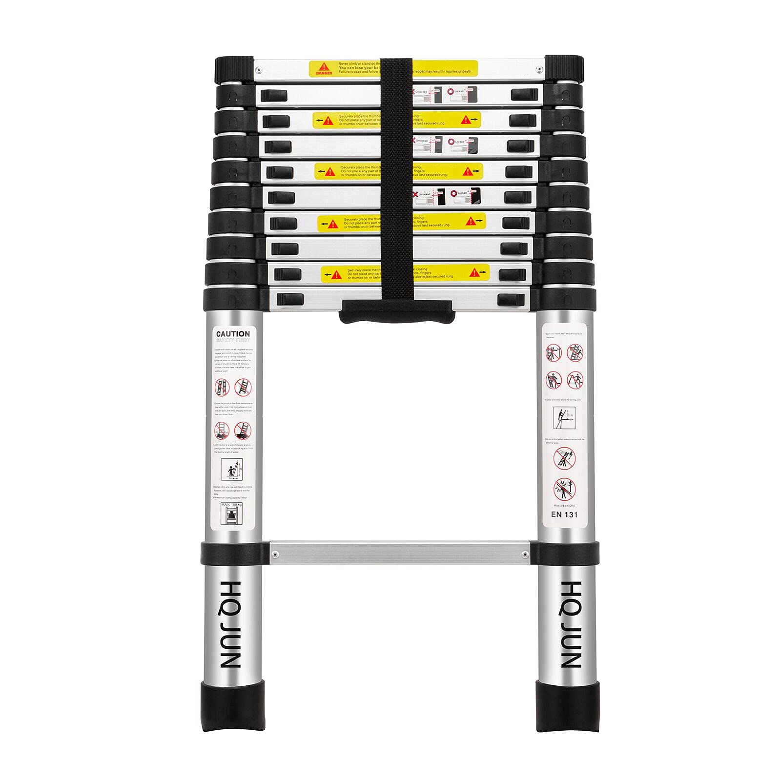 (10.5Ft/3.2M) Telescoping Ladders?EN131Standards Multi-Purpose Folding Aluminum Extension Ladder