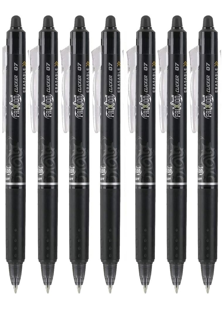 Bolígrafo De Tinta Borrable Pilot Frixion Clicker, En Color Negro, Azul, 3 Stifte + Minen