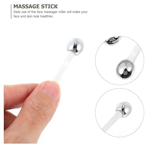 Miniatura 5 de EXCEART 6 aplicadores de crema para los ojos, rodillo de masaje para el cuidado de los ojos, varita aplicadora de metal para crema de ojos